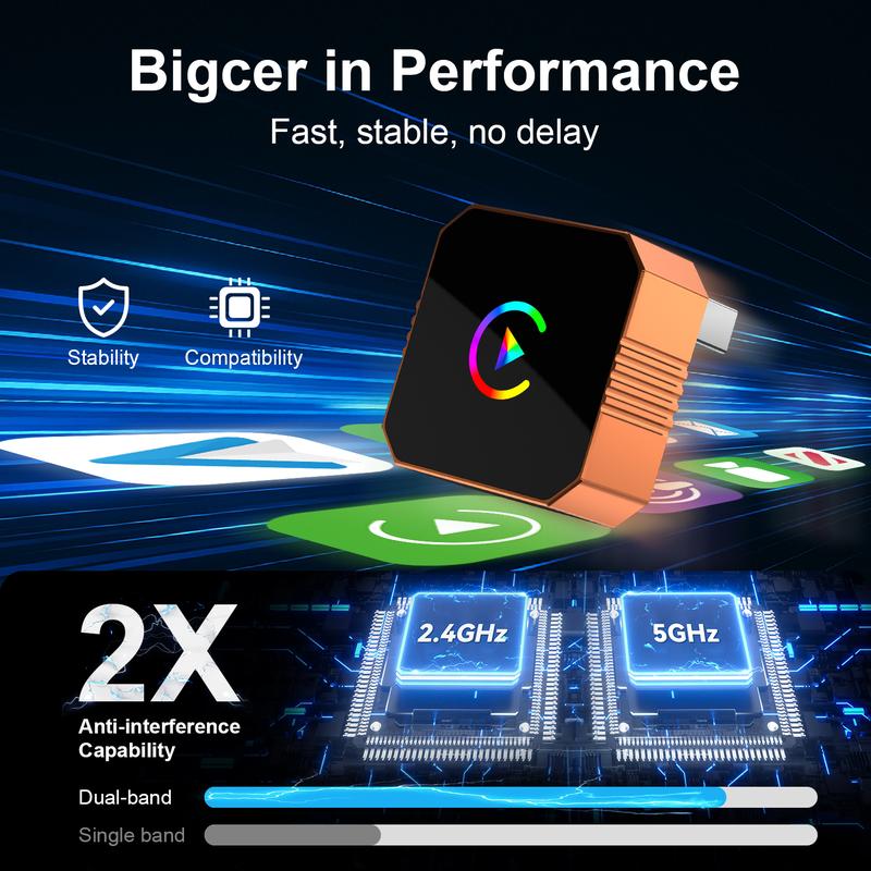 Aimoon Mini Orange Blue Silver Cube Pro 3.0 Wireless CarPlay