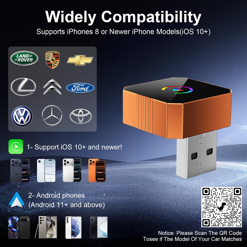 Aimoon Mini Orange Blue Silver Cube Pro 3.0 Wireless CarPlay